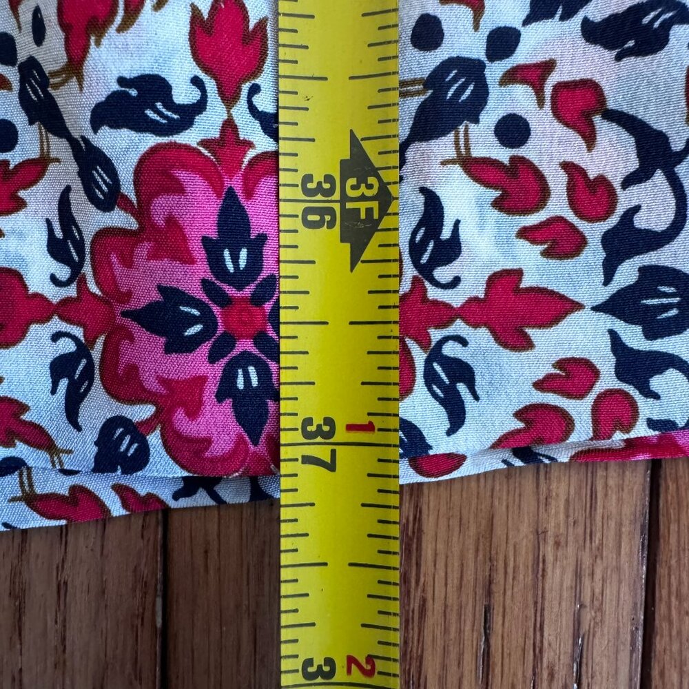 J. Crew Silk Dress Size 8 Pink Navy Medallion Sheath Fully Lined - Picture 8 of 11